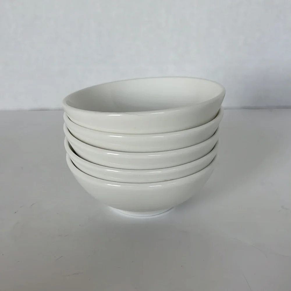Gibson White Element white prep mini bowls